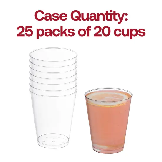 Crystal Clear Round Plastic Disposable Party Cups - 8 oz. (500 Cups) {5}