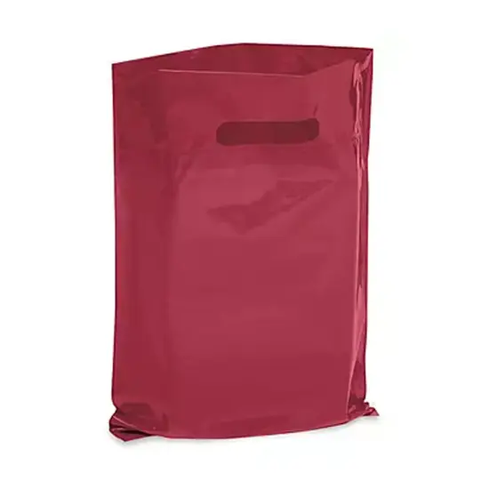 Personalized Die Cut Handle Bags for 11 x 15 x 3" for Burgundy {2}