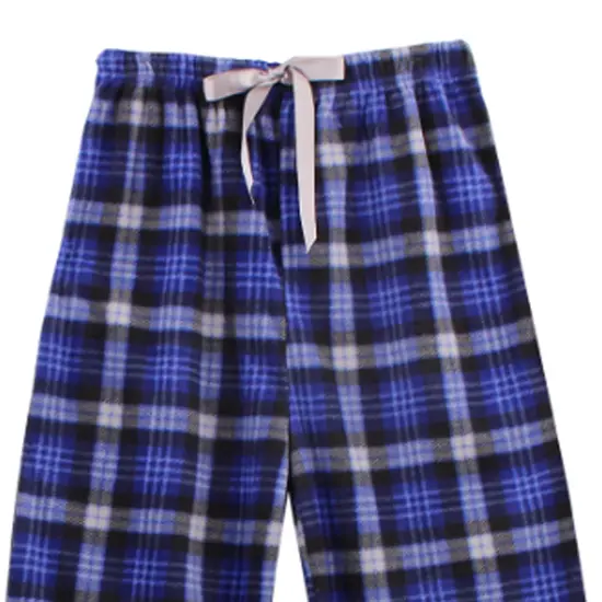 Mens Comfort Fleece Pants Blue and Grey Design Blue / Grey {5}