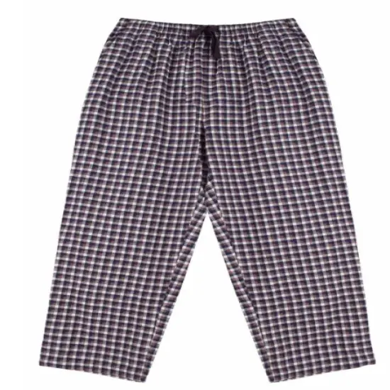BYC Men's Brown Plaid Cotton Pajama Pants Boxed Comfort for Relaxation {3}