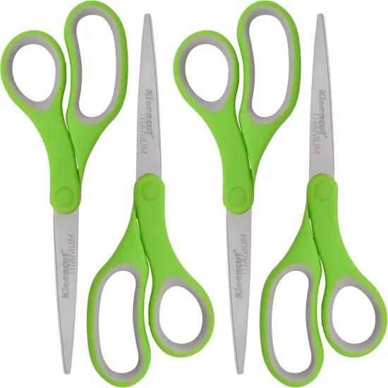 8" Titanium Scissors with Durable Ergonomic Handle (4 pk) {1}