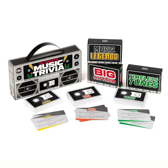 Professor Puzzle: Ultimate Music Trivia - Party Game, 300 Questions In 3 Categories: Timeless Tunes, Music Legends & Big Hits, Ages 12+ {4}