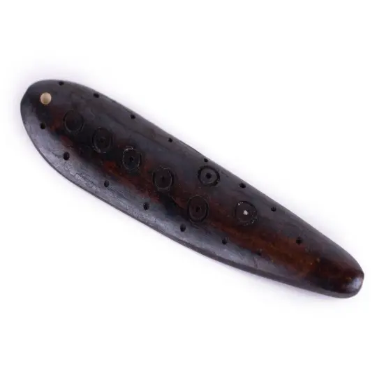 The Bead Chest Dark Brown Bone Shaman Pendant {3}