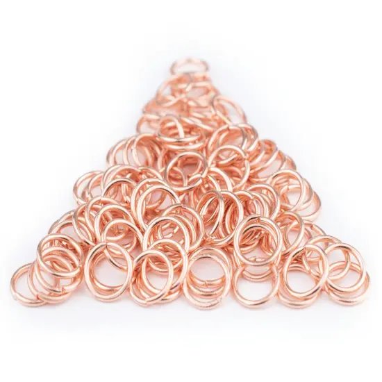 The Bead Chest Copper 10mm Round Open Jump Rings, Pack of 100 {4}