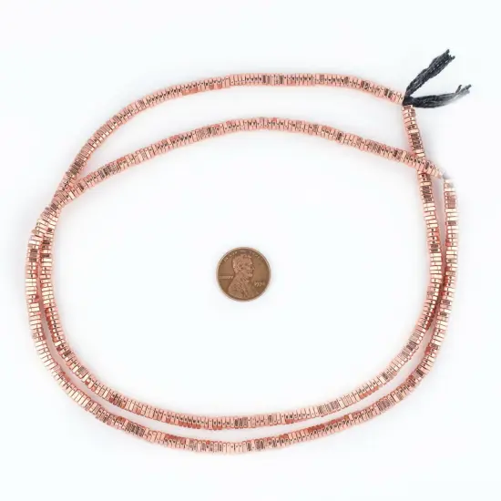 The Bead Chest Faceted Copper Triangle Heishi Beads 4mm, 24 inch Strand 24 Inch Strand {2}