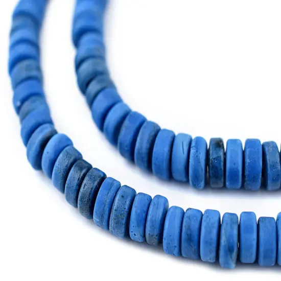 The Bead Chest Blue Java Glass Button Beads (8mm) {1}