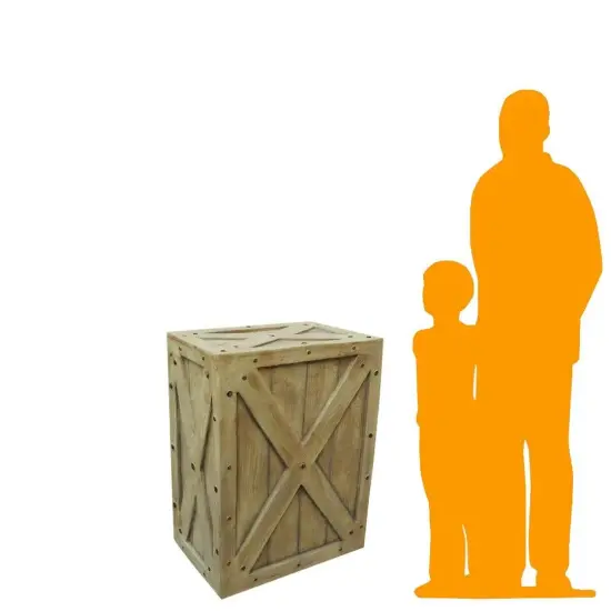 Big Resin Crate Statue {2}