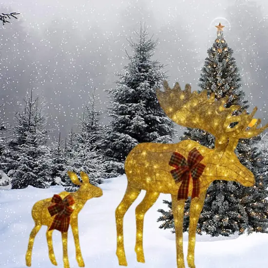 42 and 22 Inches Minimalist Cotton Thread Deer Scandinavian Decor {4}