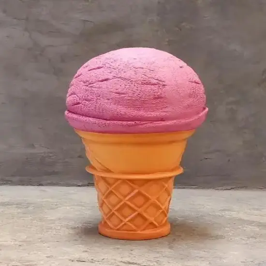 One Scoop Strawberry Ice Cream Over Sized Statue {3}