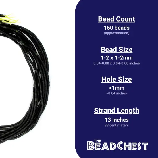 The Bead Chest Dark Green Jade Cylinder Beads 2mm Afghanistan Gemstone 13 Inch Strand {4}