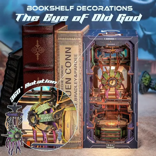 Book Nook Wizardi Miniature - The Eye of Old God Roombox Kit {5}