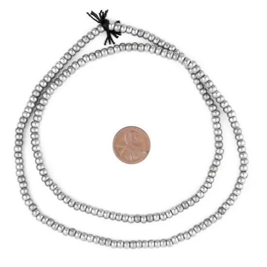 The Bead Chest Silver Rondelle Beads (4mm) {2}