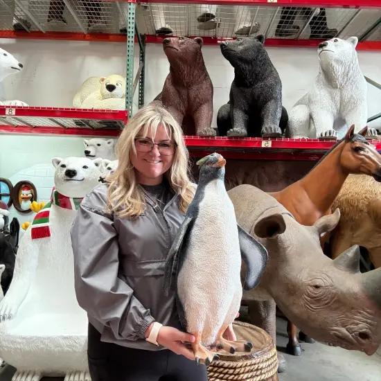 Rock Hopper Penguin Statue {3}