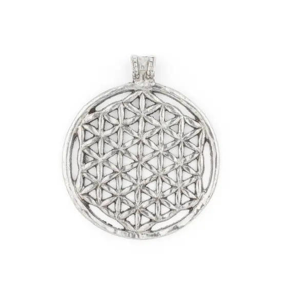 The Bead Chest Silver Arabian Lattice Pendant (75x64mm) {1}