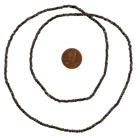 Cornerless Cube Beads - 2mm Faceted Metal Spacers (Antiqued Copper) {2}