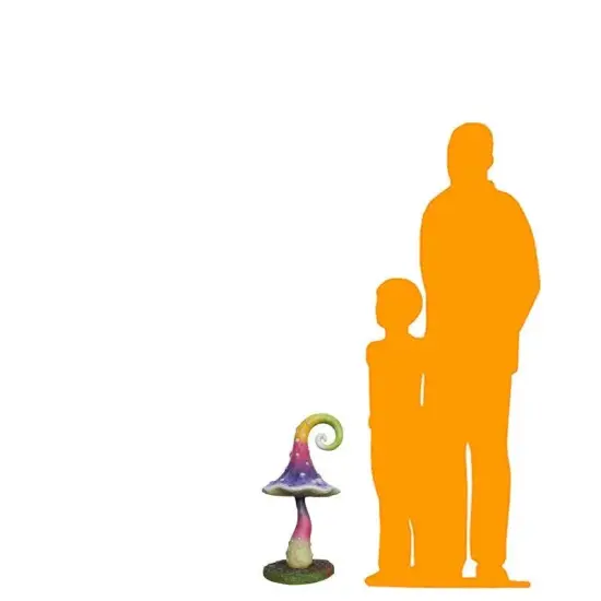 Small Swirl Mushroom Over Sized Statue {2}