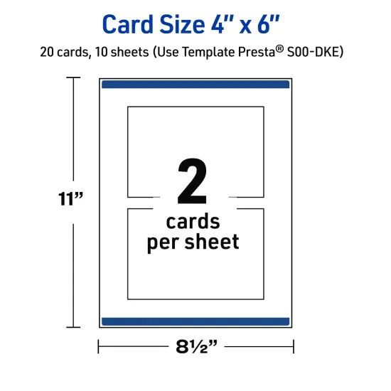 Avery Printable Rectangle Postcards, Gold Double-Dipped Edge, 4" x 6", Matte White Rectangle Postcards, Laser/Inkjet, 20ct, Great for Postcards {5}