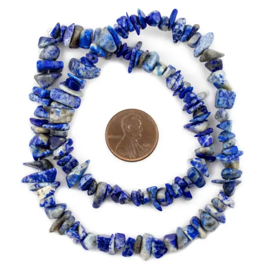 The Bead Chest Rustic Lapis Lazuli Chip Beads (5-15mm) {2}
