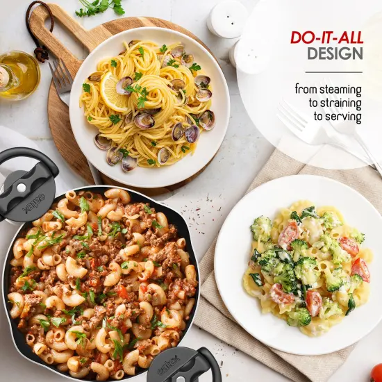 Eatex Pasta Pot with Strainer Lid Cream {7}