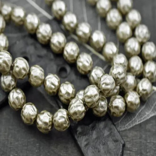 Czech Glass Satin Taupe Pearl Baroque Round Beads -- Choose Your Size {7}