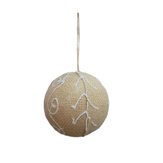 10cm Burlap With Accents 2 Pcs {4}