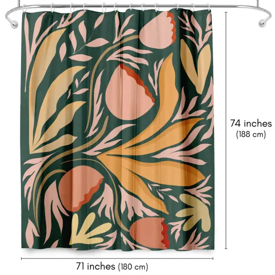 Floral Series by Lunette by Parul Shower Curtain 71" x 74" {2}