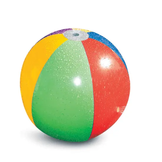 Swim Central Inflatable 6-Panel Splash and Spray Sprinkler Ball - 35" Multi {3}