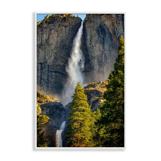 Stupell Industries Waterfall Between Cliffs Framed Giclee Wall Art Design by Rick Berk {1}