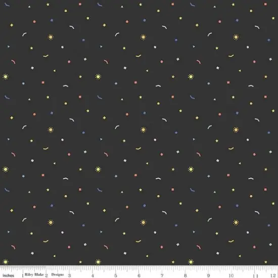 Confetti in Black (c16514-black) | New Box of Crayons | Riley Blake Designs | Riley Blake {1}