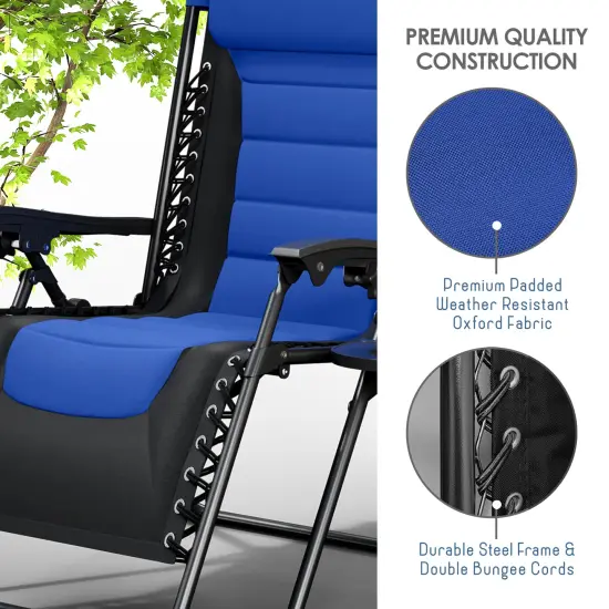 Nestl Outdoor Padded Zero Gravity Chair {8}