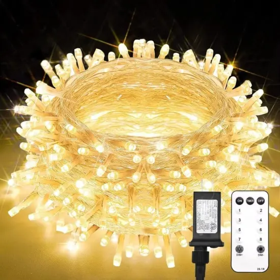 Indoor String Lights with Remote - 33FT 100 LED (Warm White) {1}