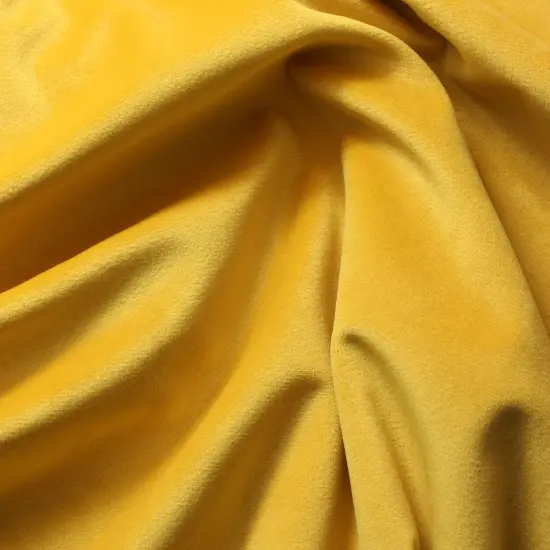 5 Yard Velvet Polyester Upholstery Drapery Fabric 60 Inches Width Maize Yellow {1}