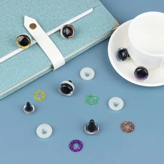 120 Pieces Glitter Safety Eyes (6 Colors) {3}