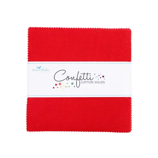 Confetti Cotton 5" Square Pack (Charm Pack / 5" Stacker) in Schoolhouse byfor Riley Blake (5-120-SCHOOLHOUSE-42) {1}