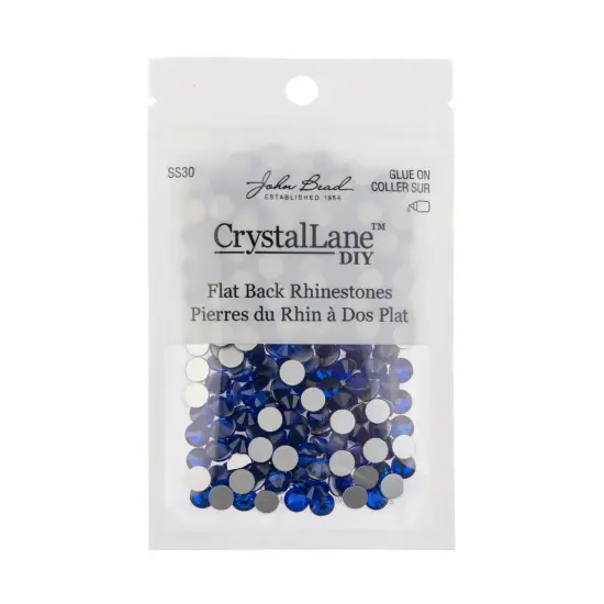Crystal Lane DIY SS30 Glass Flatback Rhinestones, 288pcs Sapphire {3}