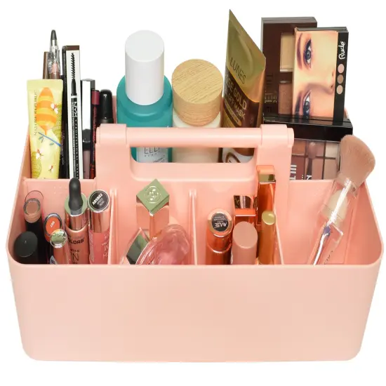 Enjoy Organizer - 4 Pack Portable Plastic Caddy with Handle | Desk, Makeup, Dorm Caddy, Made In USA {4}