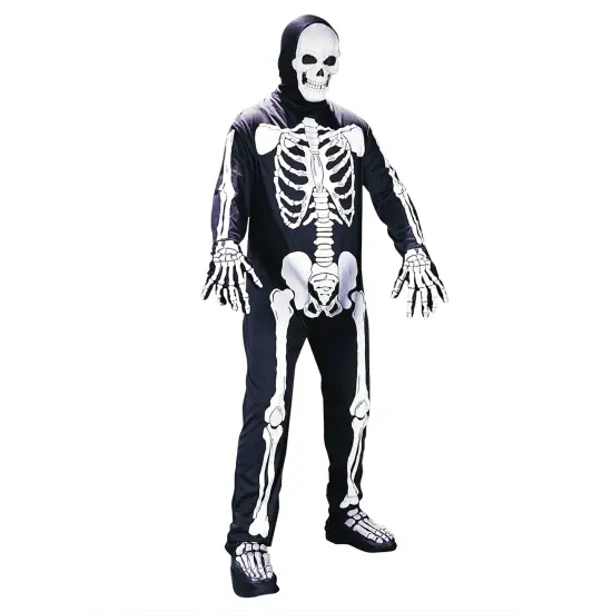 Skeleton Jumpsuit Costume Adult {1}