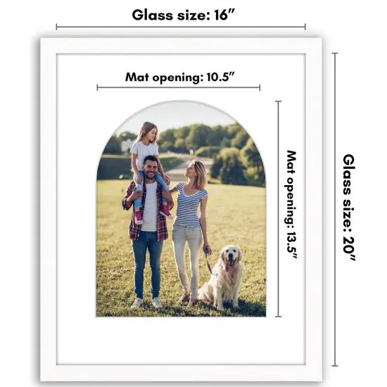 Americanflat Picture Frame with Arch-Shaped Mat - Ideal for Any Room, Living Rooms, Dorm Room {2}