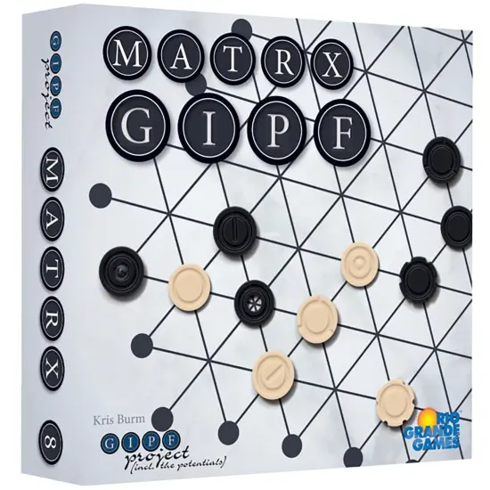Rio Grande Games: Matrx Gipf - Piece Moving Strategy Board Game, Unique Head-To-Head, Learn As You Play, Ages 14+, 2 Players, 30-60 Mins {1}