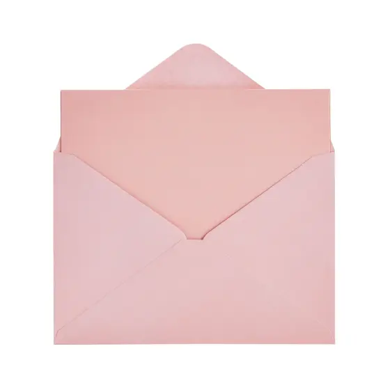 48 Pack 4x6 Blank Cards and Envelopes - DIY Printable Plain Greeting Notes for Birthday, Baby Shower, Wedding Invitations - Pink {7}