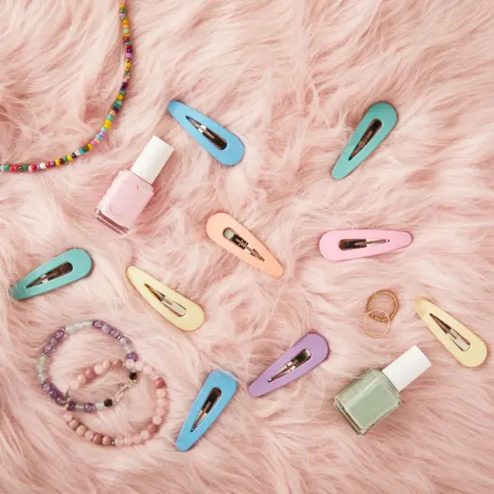 Large Snap Hair Clips for Women and Girls, 6 Pastel Colors (2.4 Inches, 12 Pack) Multicolor {2}