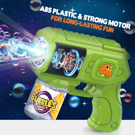Bubble Guns with Bubble Solution- 3 Pack, Bubbles Gun, Blaster, Blower, Maker, Machine for Boys Girls {5}
