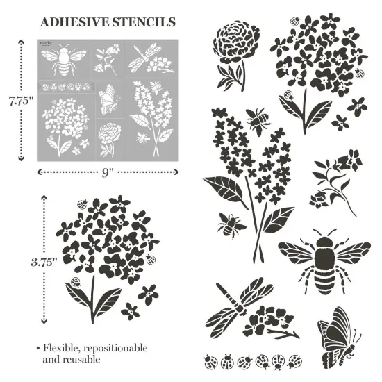 Martha Stewart&trade; Flora & Fauna Stencil Kit - 13 pc. - 68510 {3}