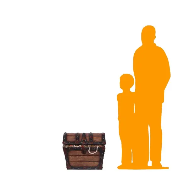 Small Pirate Treasure Chest Statue {2}