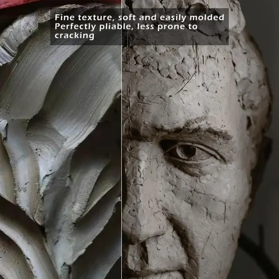 Stone Air Dry Modeling Clay 3.3LBS, for Sculpting, Wheel Throwing, Hand Building, All-Purpose Modeling Clay (White) {3}