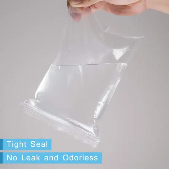 200 Count - 6" x 9" Clear Reclosable Zip Plastic Poly Bags {2}