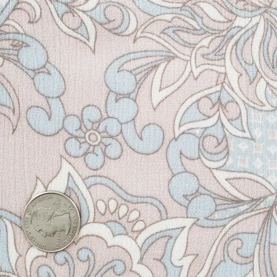1 Yard Rayon Crinkle Fabric Sky Gray 50/52" Wide Lightweight, Drapey Crepon for Stylish Apparel {3}