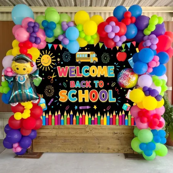 Black Welcome Back To School Banner {3}
