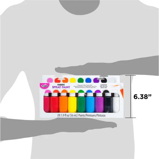 Tulip Fabric Spray Paint Rainbow 1.9 fl. oz. 9 Pack {6}