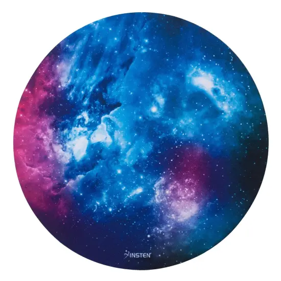 Insten Nebula Galaxy Mouse Pad Round, Non Slip Rubber Base, Smooth Surface Mat, For Home Office Gaming, Blue Purple {1}